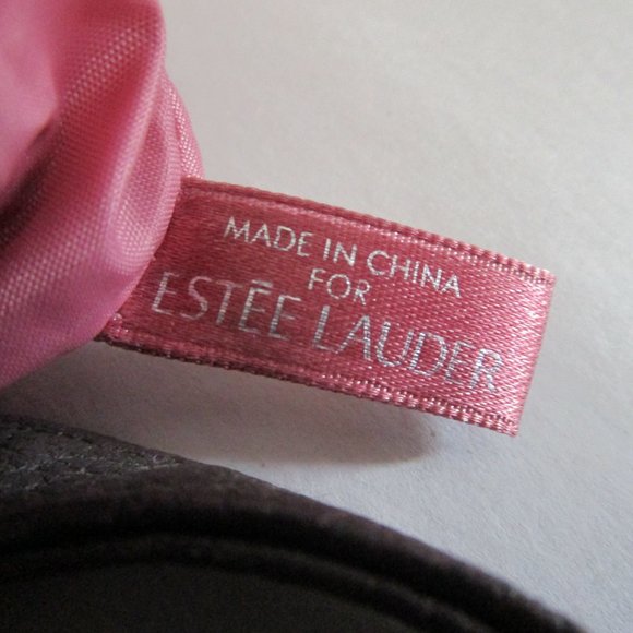 Estee Lauder Faux Suede Pink and Brown Tote Bag - Picture 13 of 15